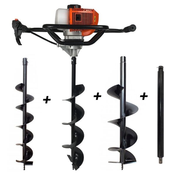 Perfurador De Solo Kawashima Ed43Ebs Gasolina E Broca 80X15Cm