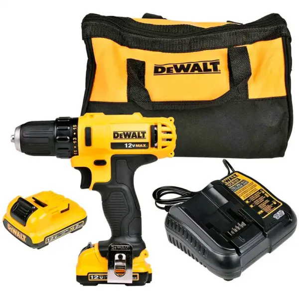 Parafusadeira/Furadeira a Bateria 12V MAX Li-Ion 3/8 Pol. com Carregador e 2 Baterias – DEWALT-DCD710D2